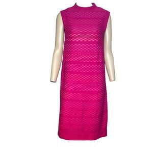 M Missoni Magenta Shift Midi Wool Blend Dress M NWT (001)
